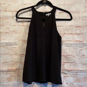 Naked Zebra solid black tank top career sleeveless